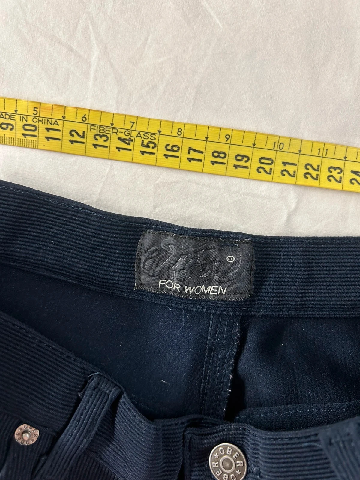 Pantalón ajustado azul marino ober style efecto acanalado talla 36 – photo 11